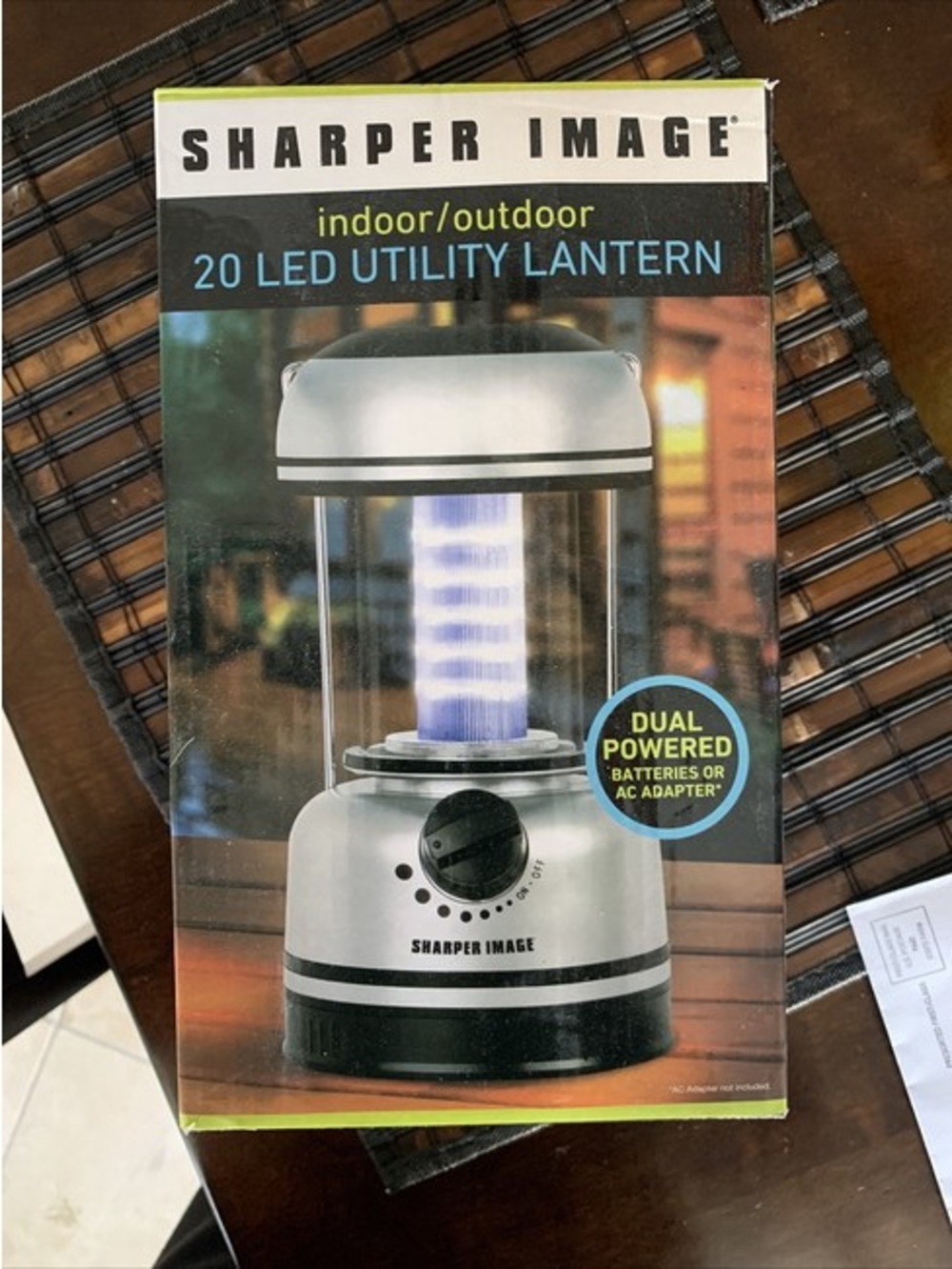 Sharper Image~20 LED Utility Lantern~ Dual Powered~ Indoor/Outdoor~ Light